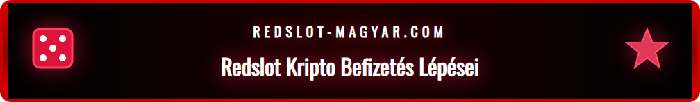 A Redslot befizetési felületén a Bitcoin opció kiválasztása látható.