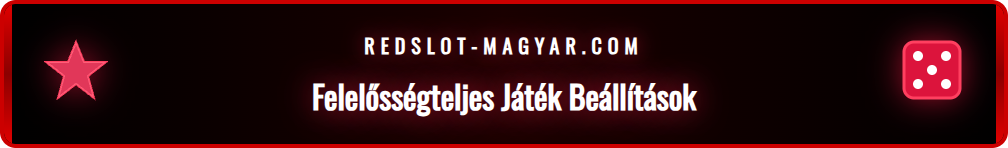 A Redslot fiók felelősségteljes játék beállítási menüpontja a képernyőn.