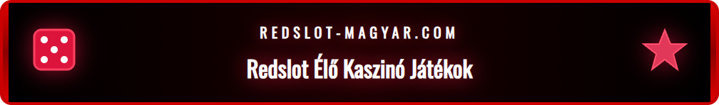 A Redslot élő kaszinó játékválasztéka, rulett és blackjack asztalokkal.