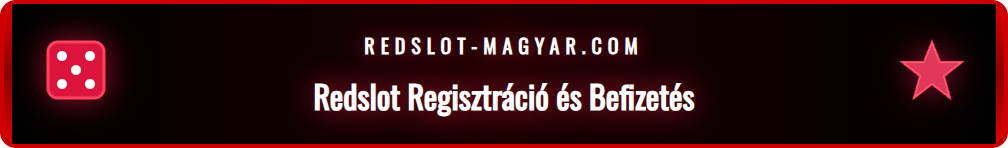 Redslot regisztrációs felület egy laptopon, mellette bankkártya és telefon.