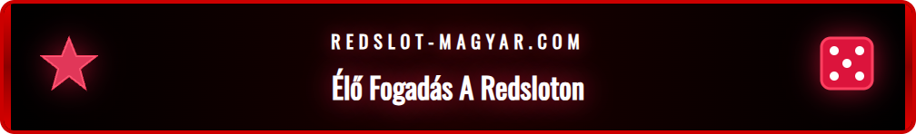 Okostelefon, amely a Redslot élő fogadási felületét mutatja.