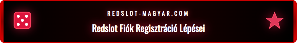A Redslot regisztrációs űrlapja egy képernyőn, ahol egy játékos adatokat ad meg.