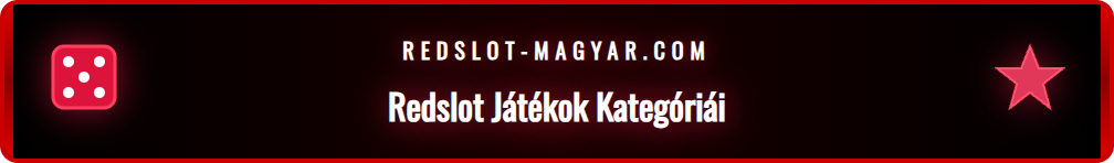 A Redslot kaszinó lobbyja, ami a slot és élő játék kategóriákat mutatja.