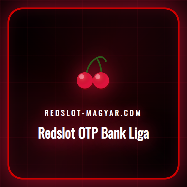 Egy futballista éppen gólt lő egy izgalmas OTP Bank Liga mérkőzésen, a Redslot logóval a háttérben.