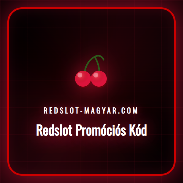 Egy játékos egy okostelefonon aktiválja a Redslot promóciós kódot, a háttérben a kaszinó felülete látható.