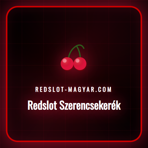 Egy színes, világító szerencsekerék a Redslot kaszinó logójával a középpontban, nyereményeket szimbolizálva.