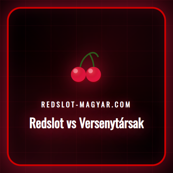 Egy laptop képernyője, amely a Redslot kaszinó logóját és a versenytársakét mutatja egy grafikonon.